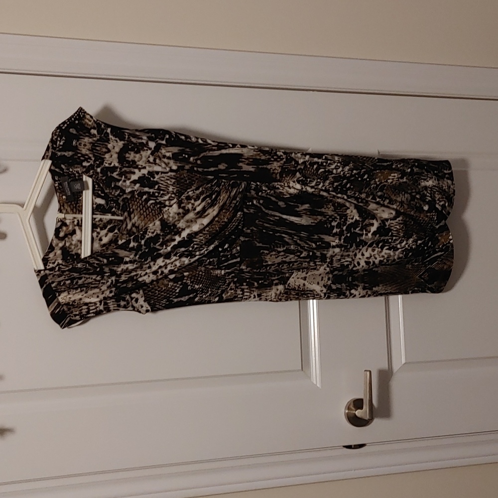 Kenneth Cole Reaction US S Snake print midi dress